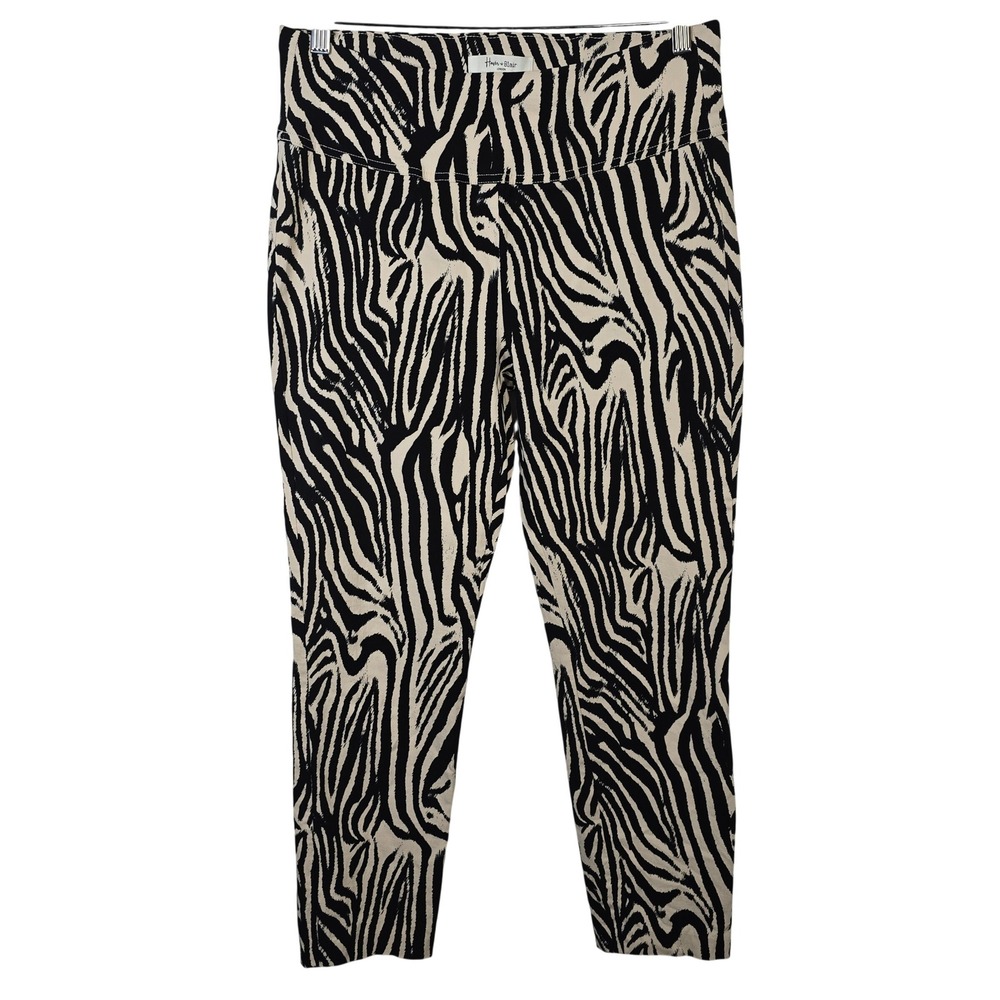 Haver + Blair London Zebra Print High Rise Tapered Pants Womens‎ Large